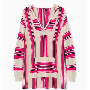 NEON PINK STRIPE BAJA HOODIE